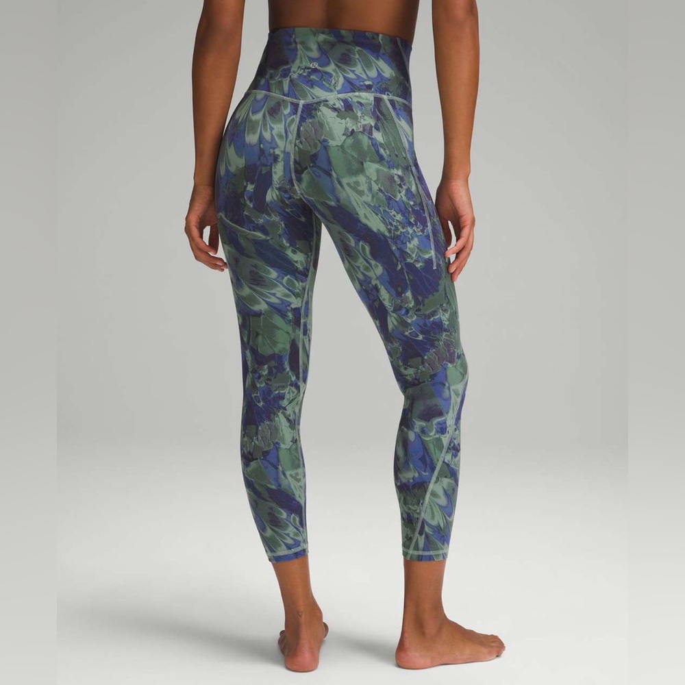 Lululemon Align High-Rise Pant Pockets 25" NOUVEAU MARBLE Palm Court Multi 0